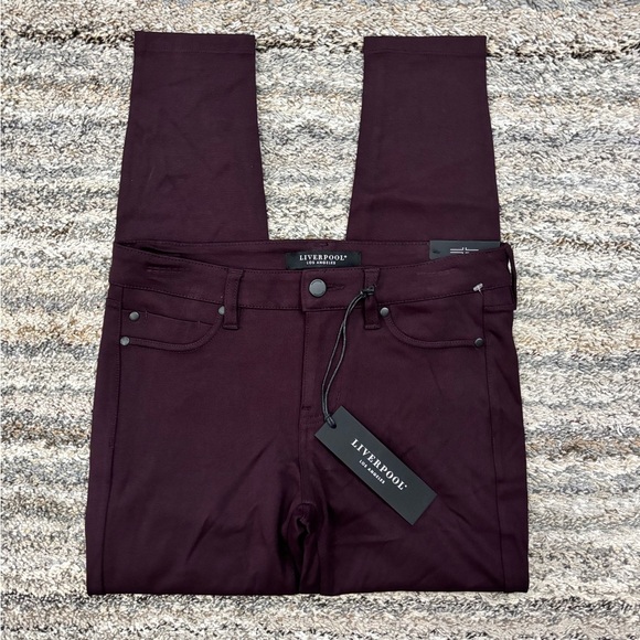 Liverpool Skinny Jeggings In Aubergine Sz 4/27P NWT | Liverpool Skinny Jeans - - Picture 2 of 12